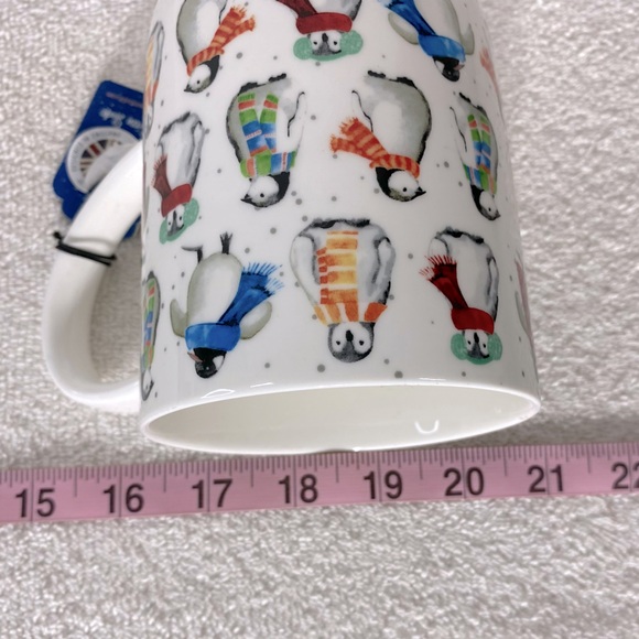 SOLD-Harvest Green Studio Designed In England Large Penguin Print Mug Coffee Cup - Picture 9 of 10